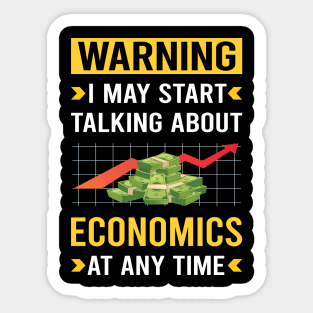 Warning Economics Economy Economist Sticker